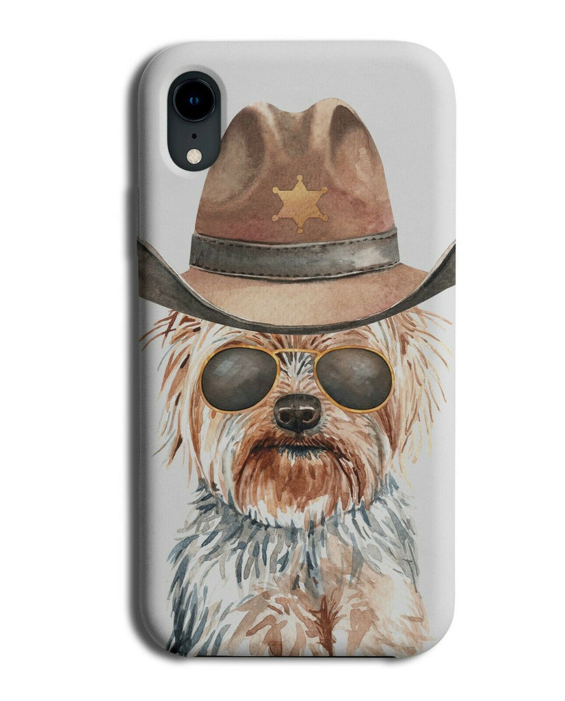 Yorkshire Terrier Phone Case Cover Dog Cowboy Cow Boy Hat Sheriff K655