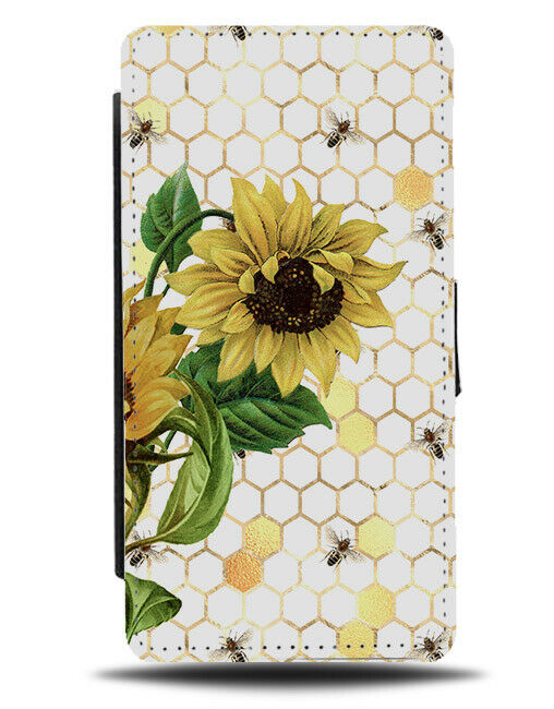 Sunflower Picture Flip Wallet Case Sunflowers Sun Flowers Large Floral G244