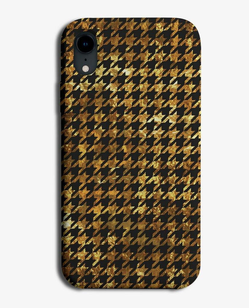 Black and Gold Patterned Phone Case Cover Funky Stylish Coloured E865