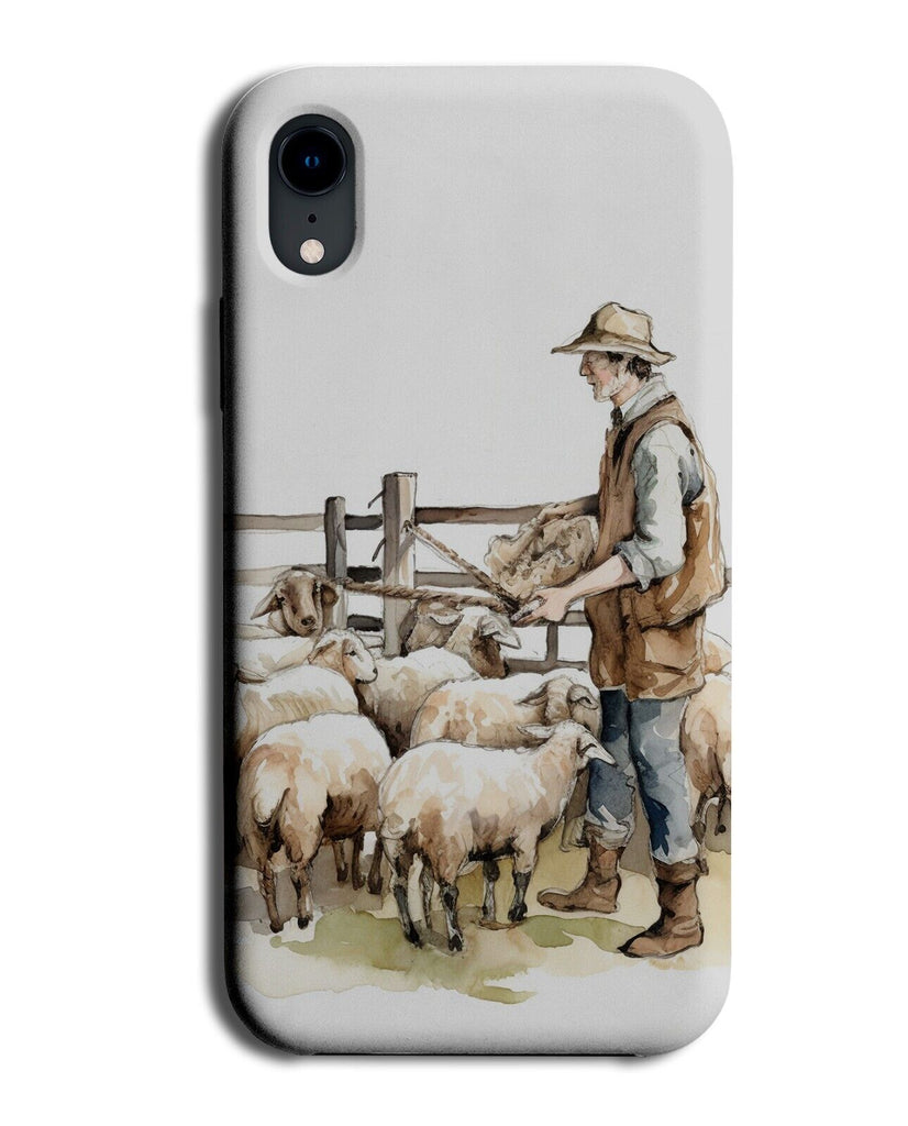 Sheepherder Farmer Phone Case Cover Shepherd Herding Sheep Herd Farm Herder CD84