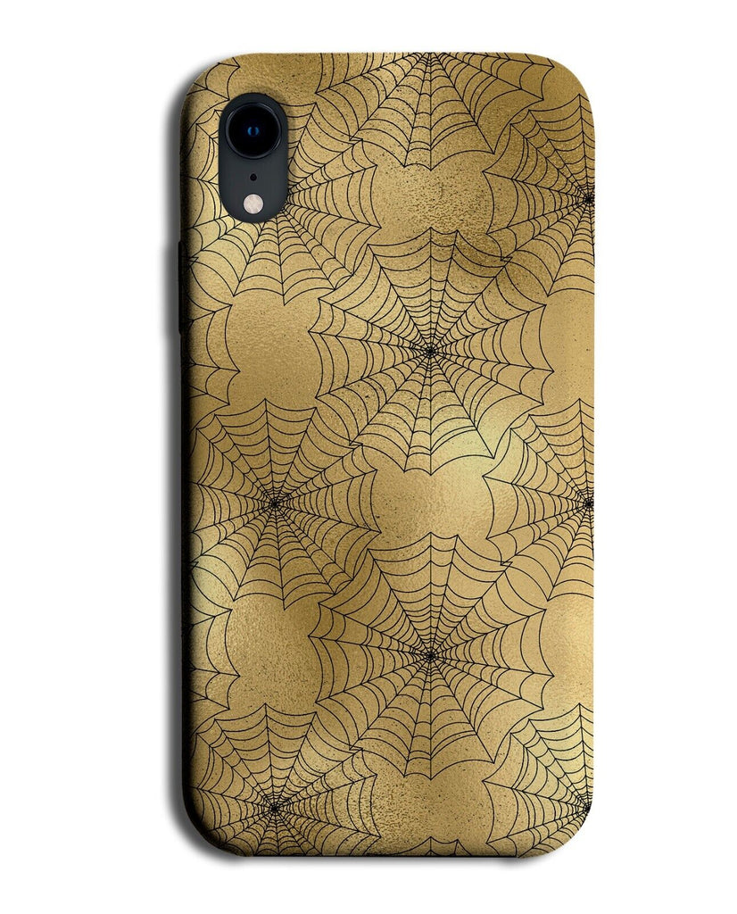 Golden Spiderweb Phone Case Cover Spiderwebs Spider Webs Shapes Spirals AI58