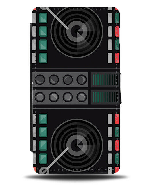 Cartoon DJ Decks and Button Picture Phone Cover Case Deck Set Black J281
