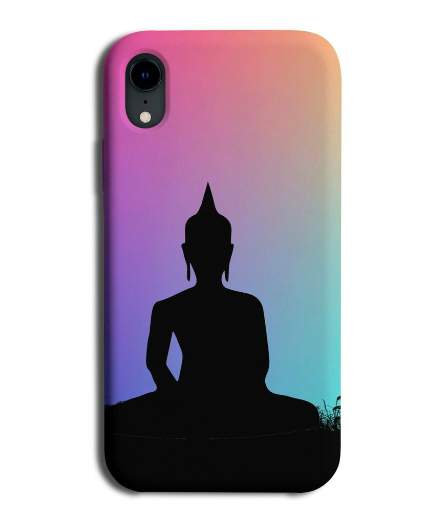 Buddha Silhouette Phone Case Cover Multicoloured Multicolour Buddhist Fun i629