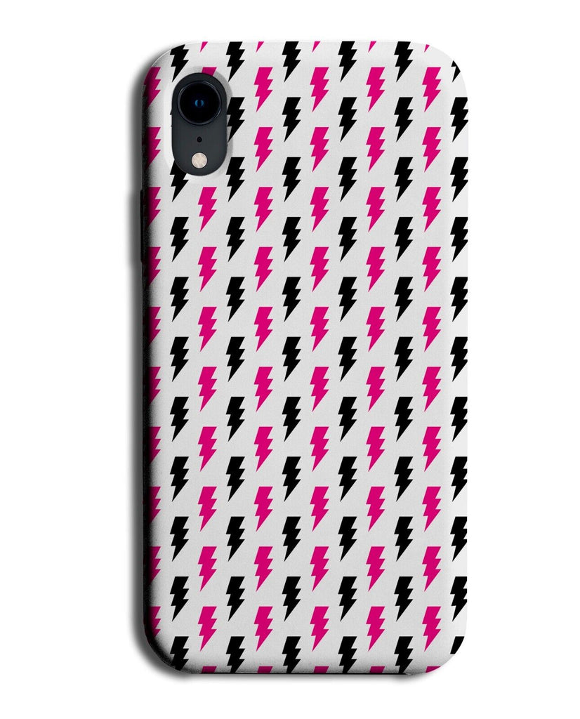 Pink Lightning Bolts Phone Case Cover Shape Shapes Bolt Black Girls Womens AE42