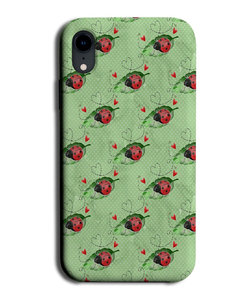 Green Ladybug Watercolour Art Pattern Phone Case Cover Ladybugs Lady Bug BH45
