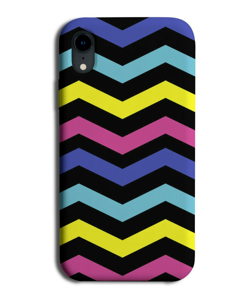 Colourful Jagged Stripes Phone Case Cover Retro Colours Multicoloured B586