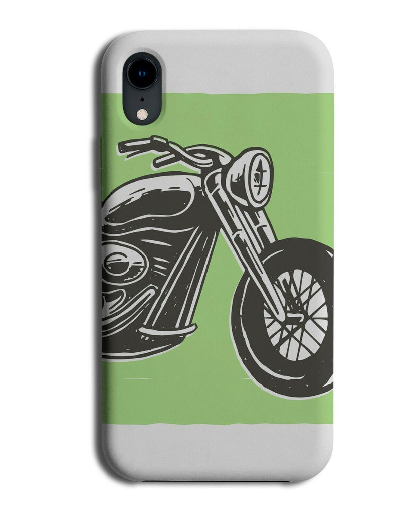 Motorbike Design Illustration Phone Case Cover Cartoon Drawing Shape Gift J842