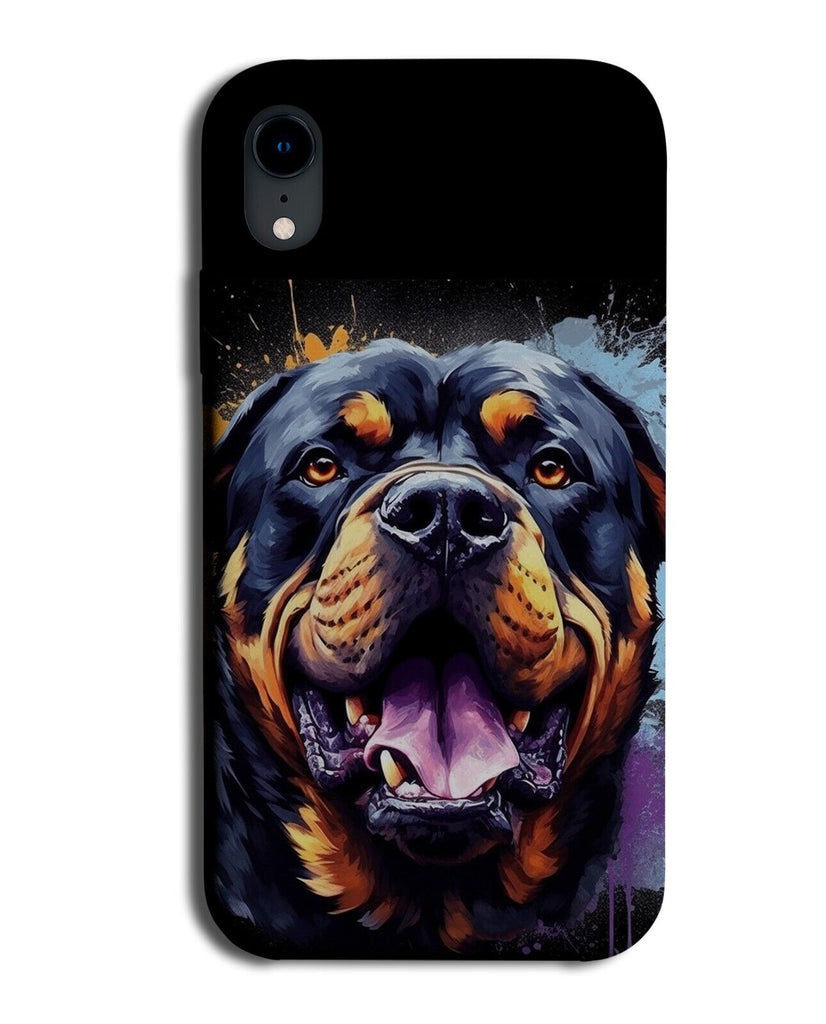 Black Rottweiler Phone Case Cover Rottweilers Dog Dogs Artwork Artist Art CA02