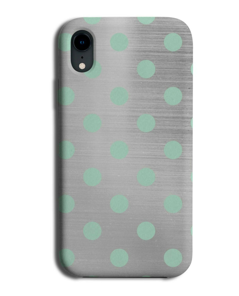Silver & Mint Green Spotted Phone Case Cover Dots Spotty Spots Pale Pastel i499
