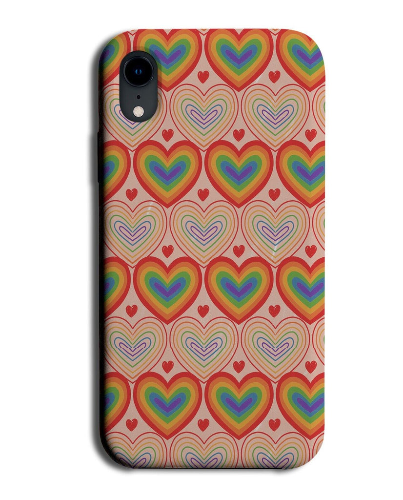Loveheart Spirals Pattern Phone Case Cover Pride Hearts Rainbow LGBT LGBTQ CD12