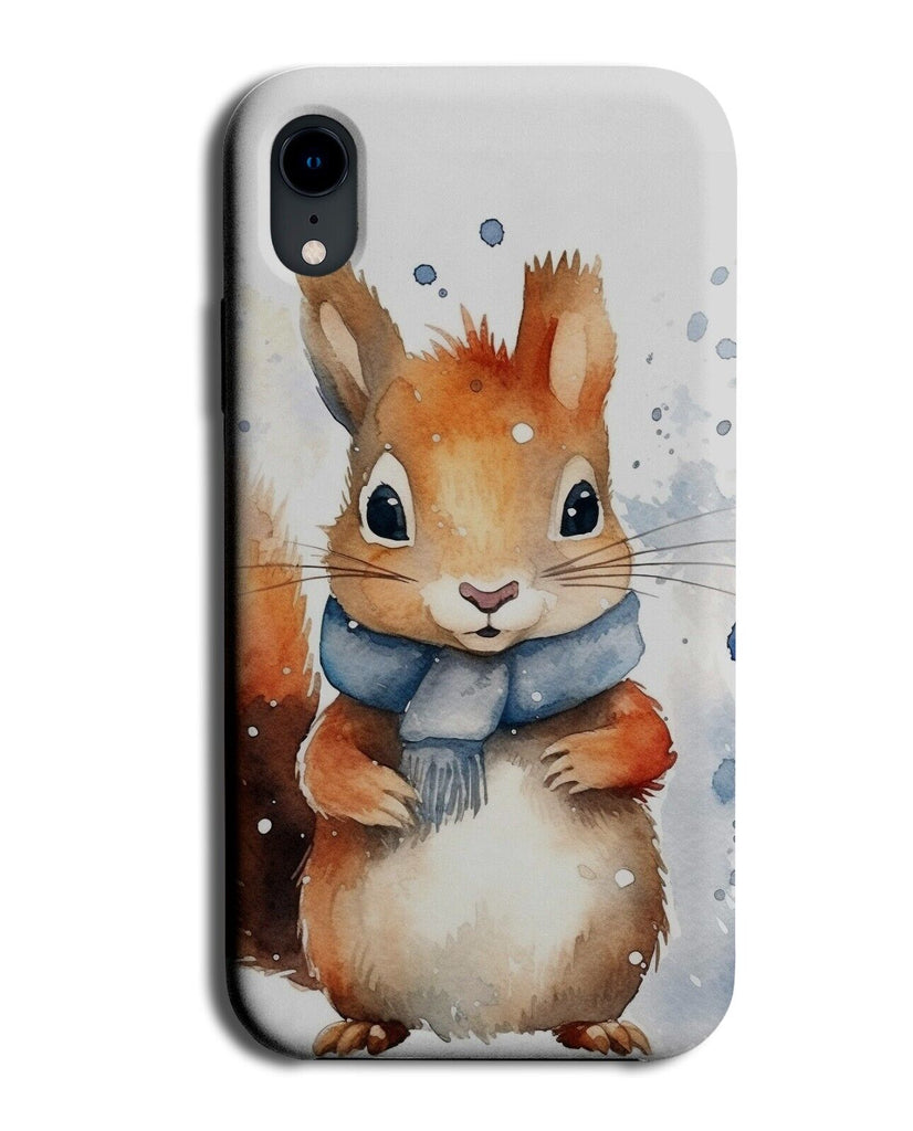 Squirrel At Christmas Phone Case Cover Squirrels Red Winter Snow Snowing DD89