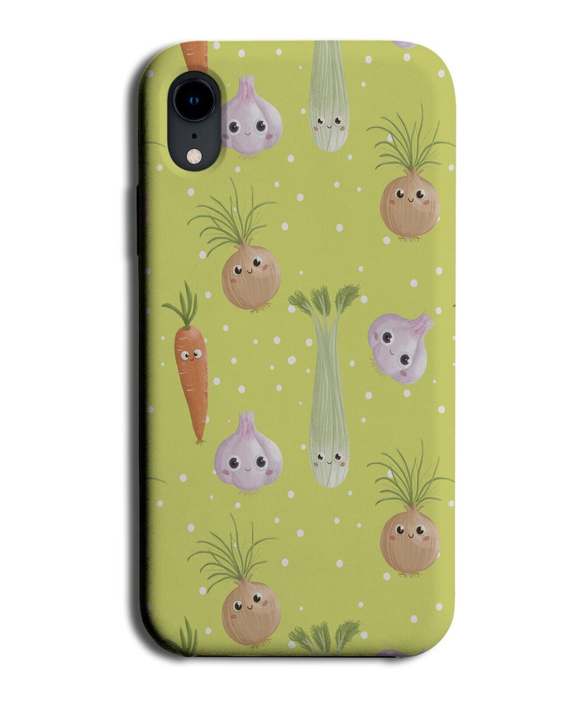 Falling Vegetables Phone Case Cover Vegetarian Onions Garlics Pattern P383B