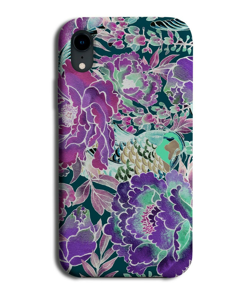 Bright Vibrant Purple Coloured Floral Design Phone Case Cover Flowers Lilac G194
