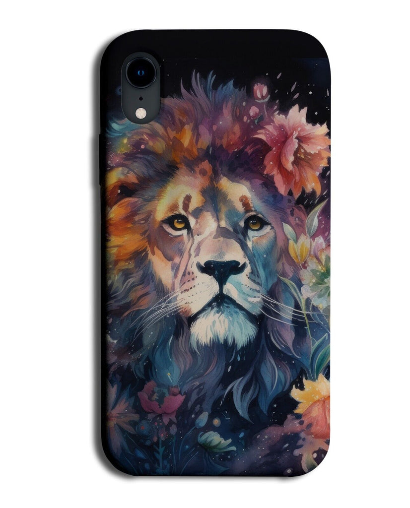 Lion Watercolour Phone Case Cover Goth Grunge Gothic Lions Night Dark Black BE46