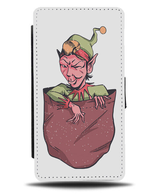 Funny Evil Pocket Elf Flip Wallet Case Elves Elfs Face Christmas In Pockets N771
