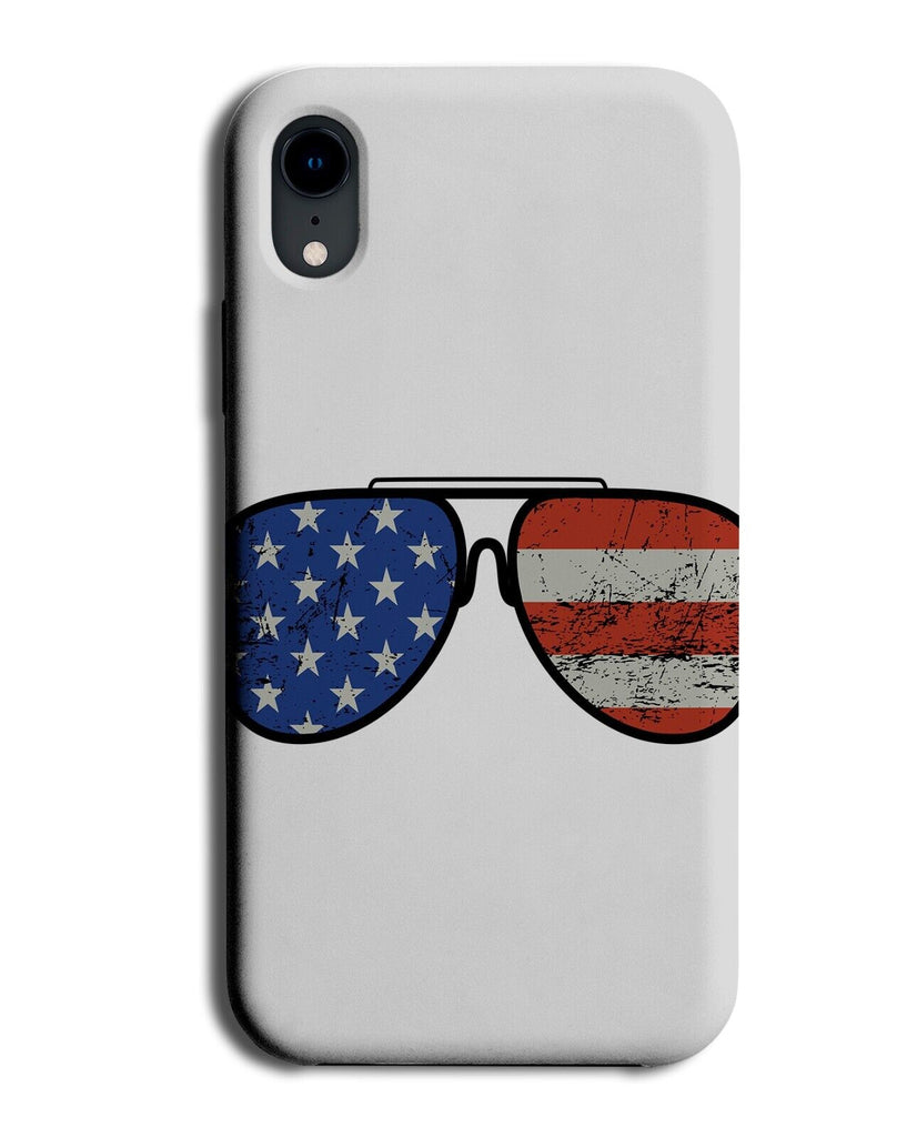 Vintage American Sunglasses Design Phone Case Cover Aviators Flag USA Retro BF85