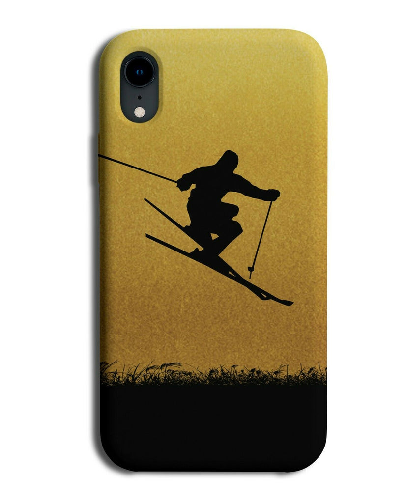 Skiing Phone Case Cover Ski Ski's Skiboard Board Gold Golden i602
