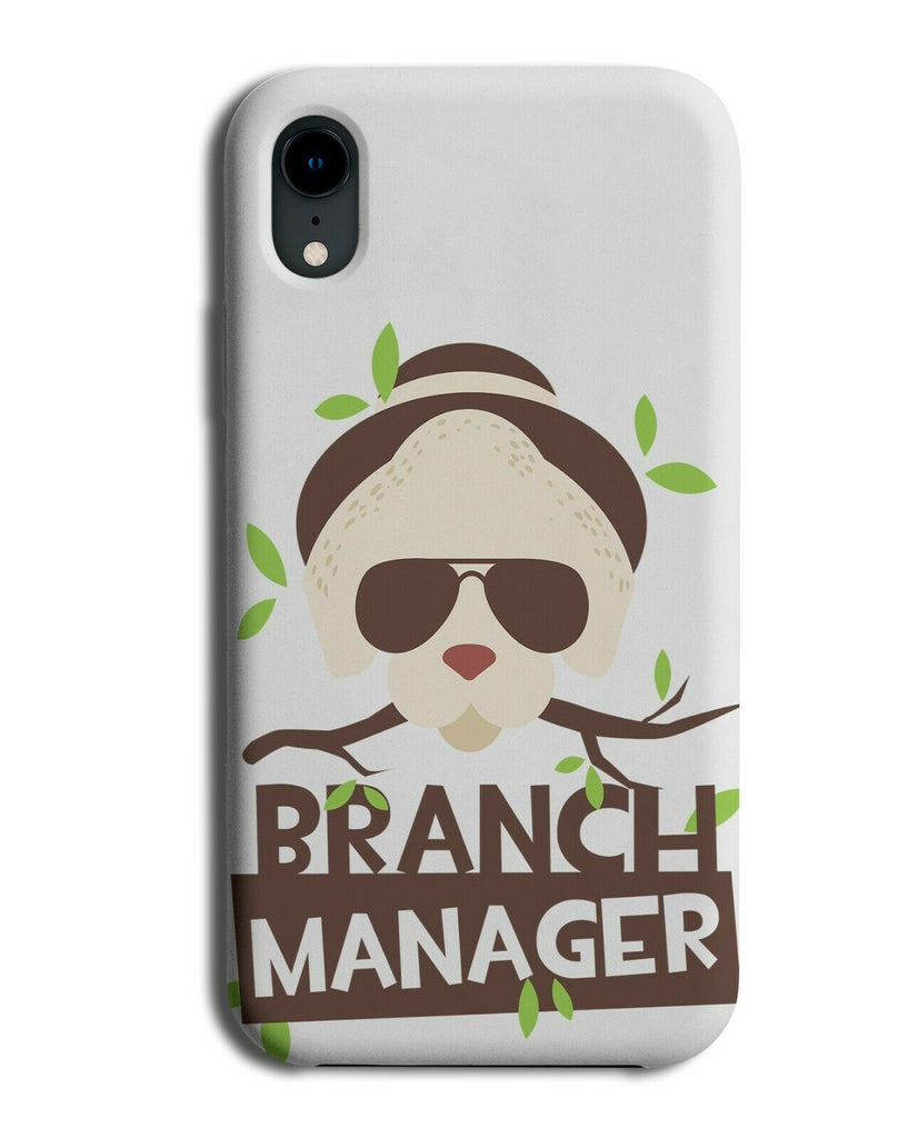 Branch Manager Dog Pun Phone Case Cover Dogs Bichon Frieze White Stick E465