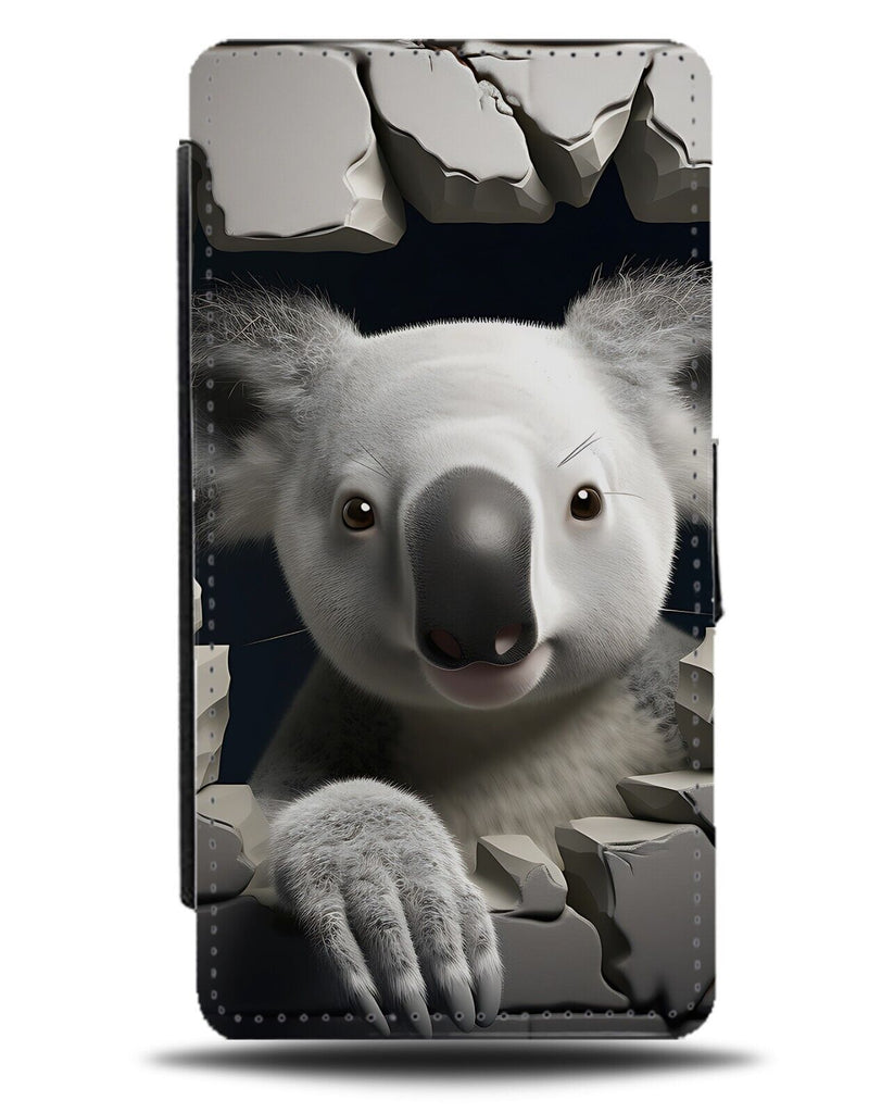 Novelty Weird Koala Bear Design Flip Wallet Case Koalas Face Hilarious LOL CV83