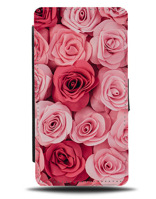 Floral Photograph Flip Wallet Phone Case Roses Baby Pink Flowers Picture B632