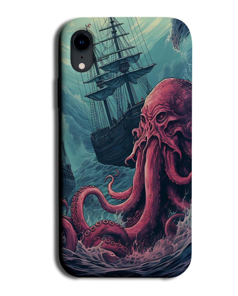 Octopus and Pirate Ship On The Seas Phone Case Cover Sea Kraken Krakens DH27