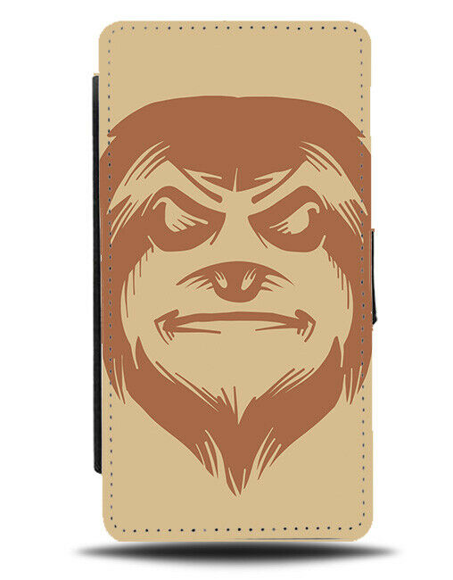 Artistic Sloth Face Handdrawn Design Flip Wallet Case Animal Head Sloths K291