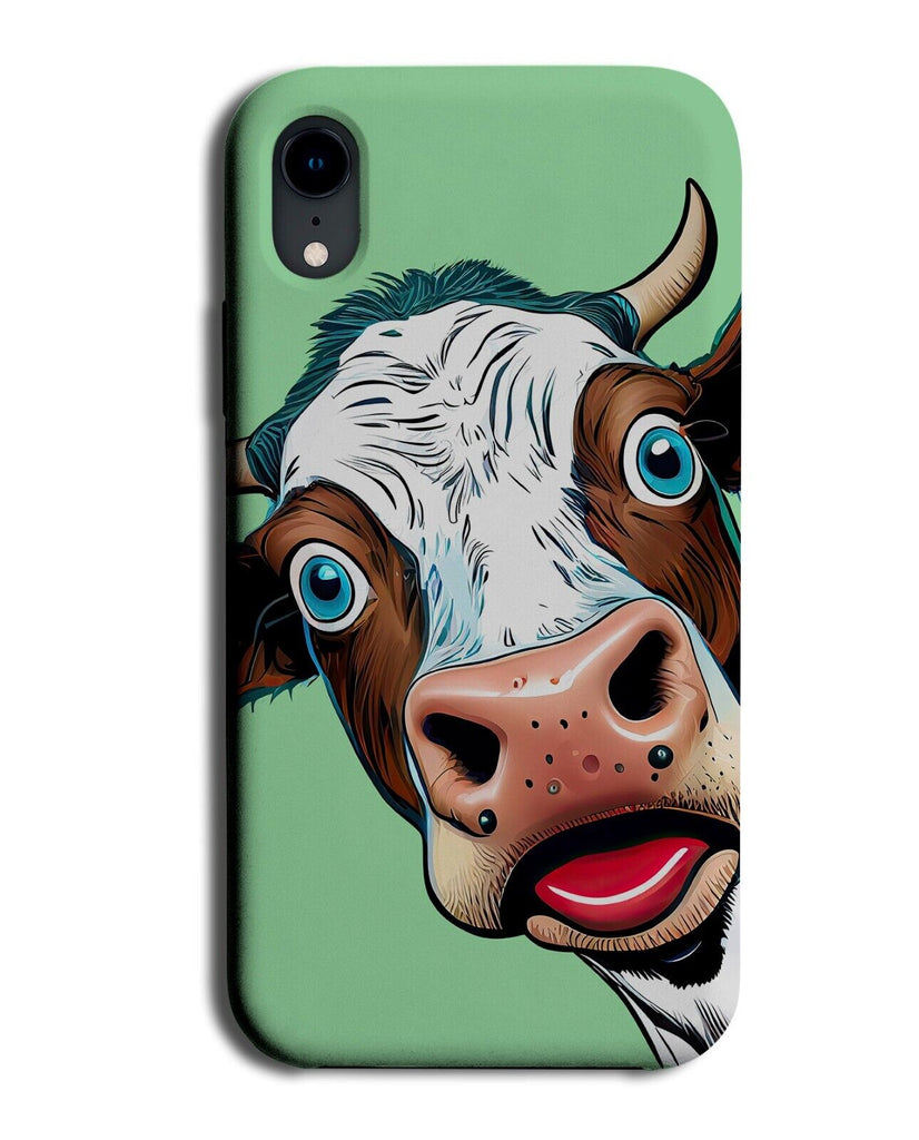 Funny Shocked Cow Phone Case Cover Shock Scared Cows Face Humorous Animal AP75