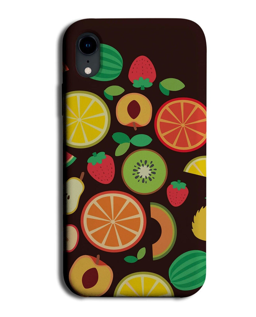 Organic Fruit Design Phone Case Cover Organics Fruit Food Vegetables Brown P741