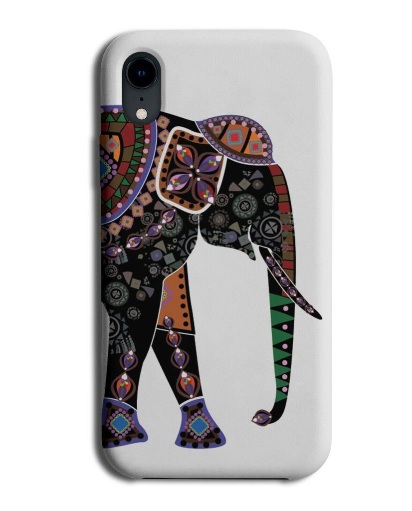 Elephant Tribal Indian Pattern Phone Cover Case Silhouette India Design J302