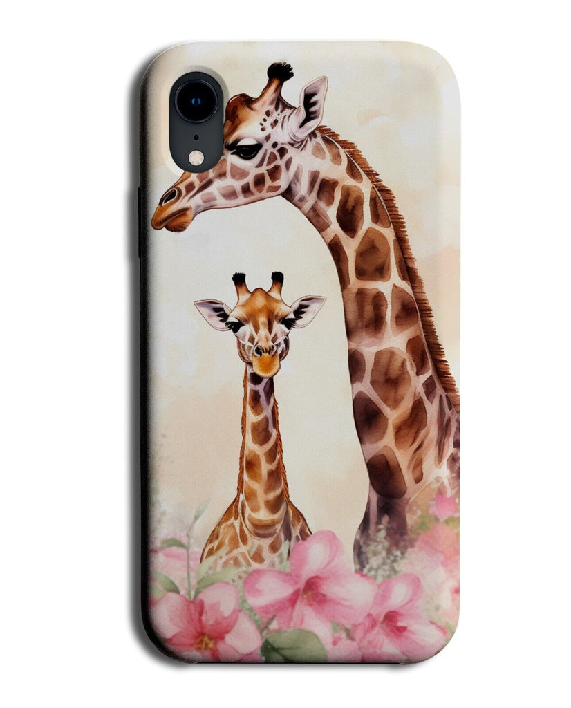 Mummy Giraffe Phone Case Cover Mommy Mom Dad Daddy Giraffes Watercolour AX18