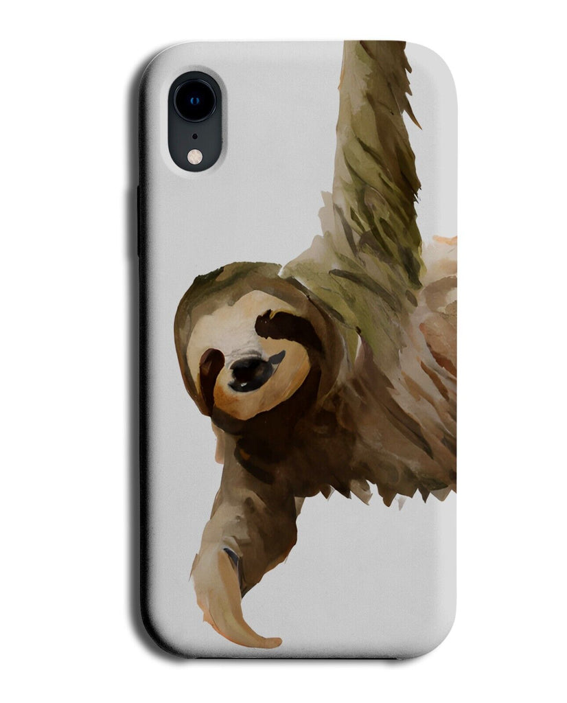 Hanging Sloth Phone Case Cover Funny Sloths Animal Watercolour Artwork CU15