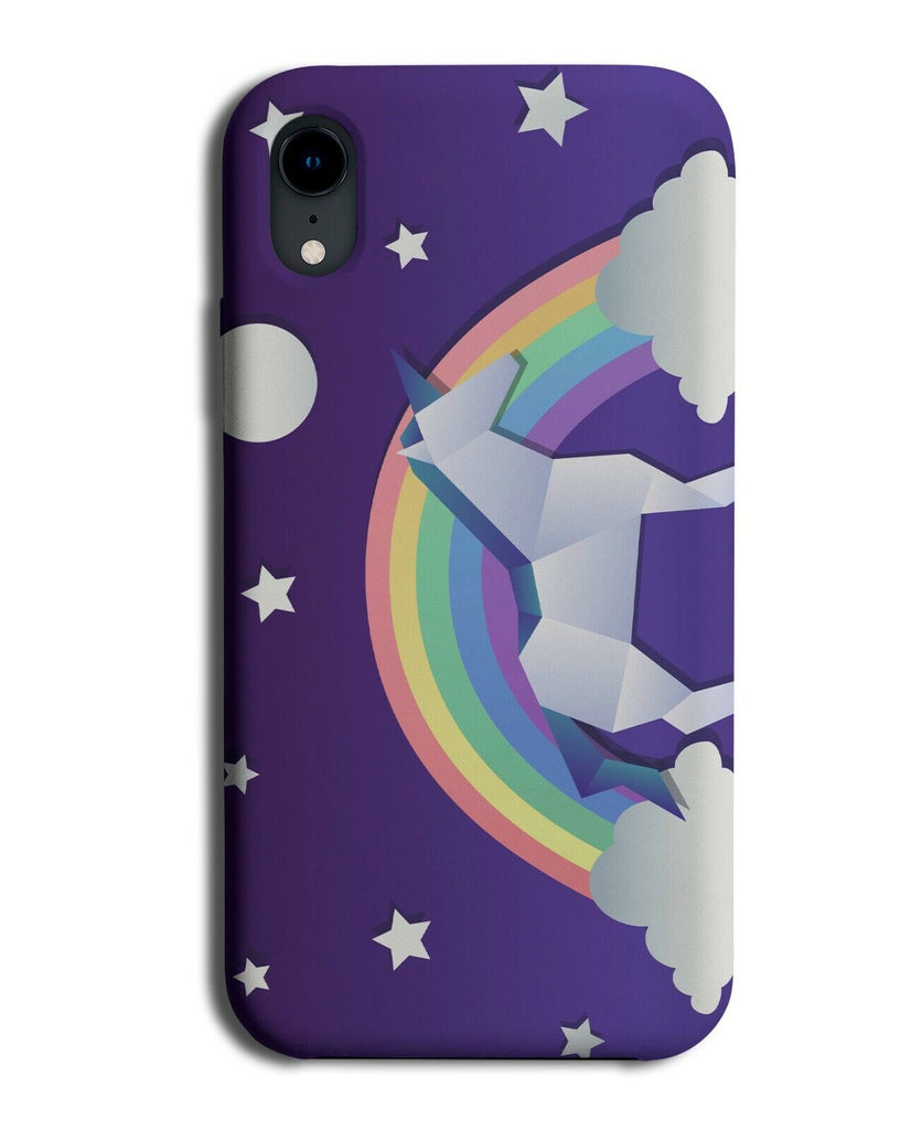Unicorn Origami Design Phone Case Cover Picture Geometric Shape Paper K414