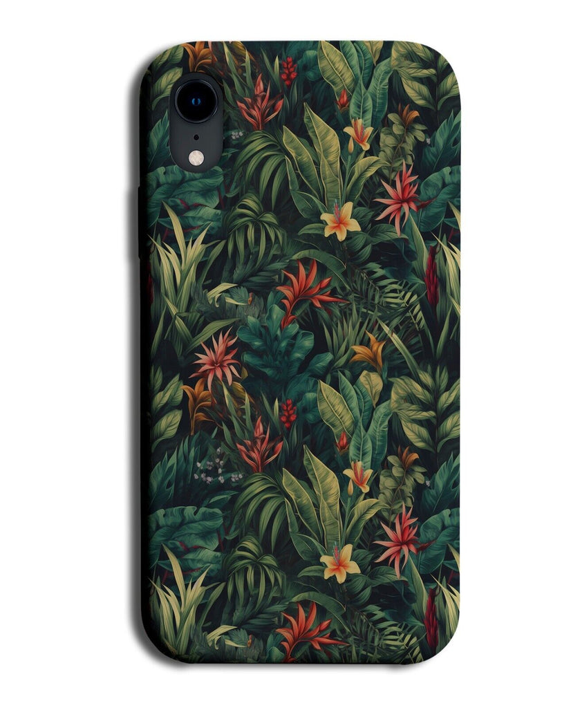 Vintage Dark Green Tropical Plants Pattern Phone Case Cover Plant Jungle CS49