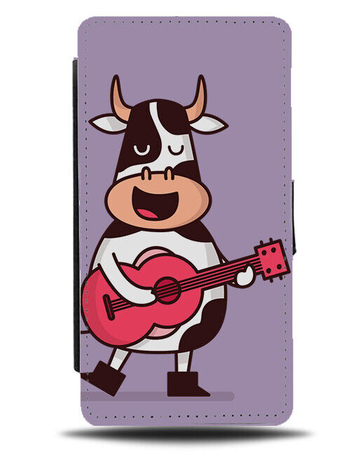 Musical Cow Phone Cover Case Cows Playing Guitar Guitars Cartoon Singing J147