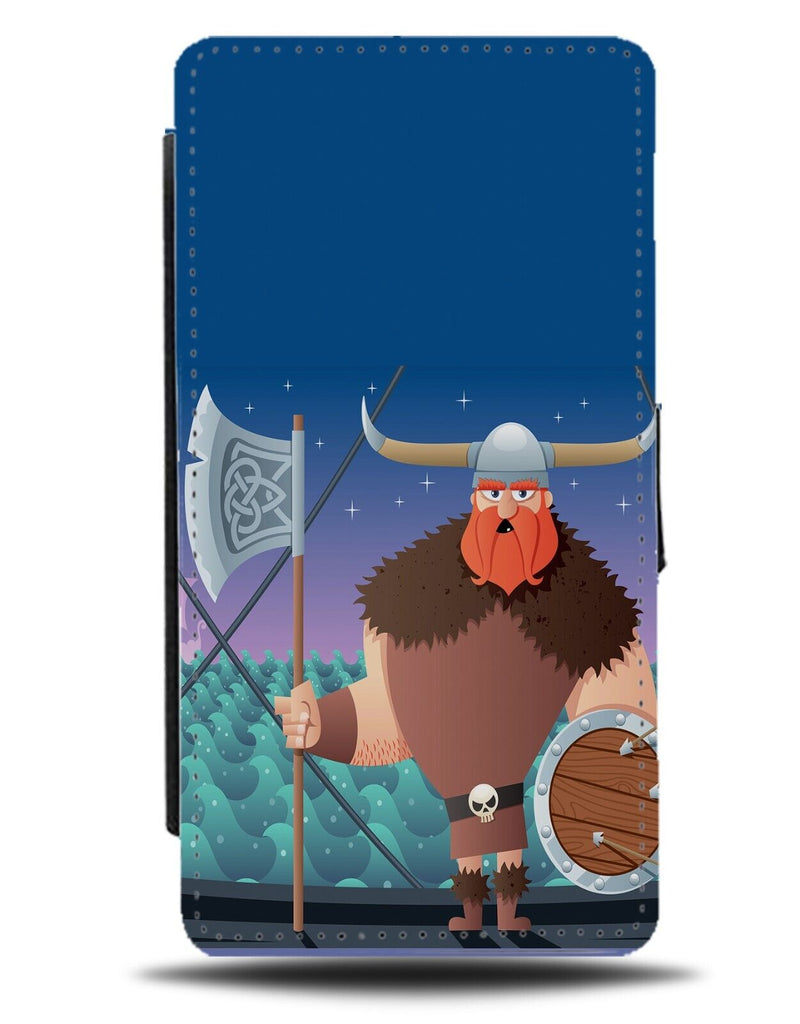 Cartoon Viking Flip Wallet Case Vikings Ginger Beard Bearded Man Kids CT34