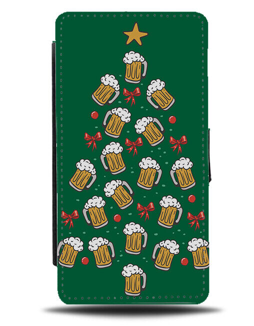 Christmas Tree Beers Flip Wallet Case Funny Beer Dad Mens Men Boys Drinks N683