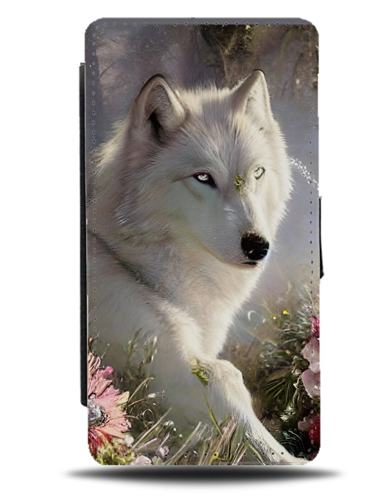 Magical Wolf Flip Wallet Case Fairytale Tail Photograph Photo Wolves Face CW41