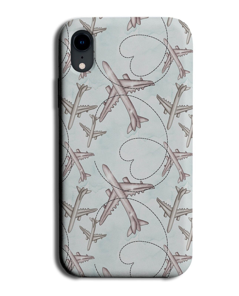 Airplanes Flying Phone Case Cover Jumbo Jets Pattern Contrails Contrails BY79