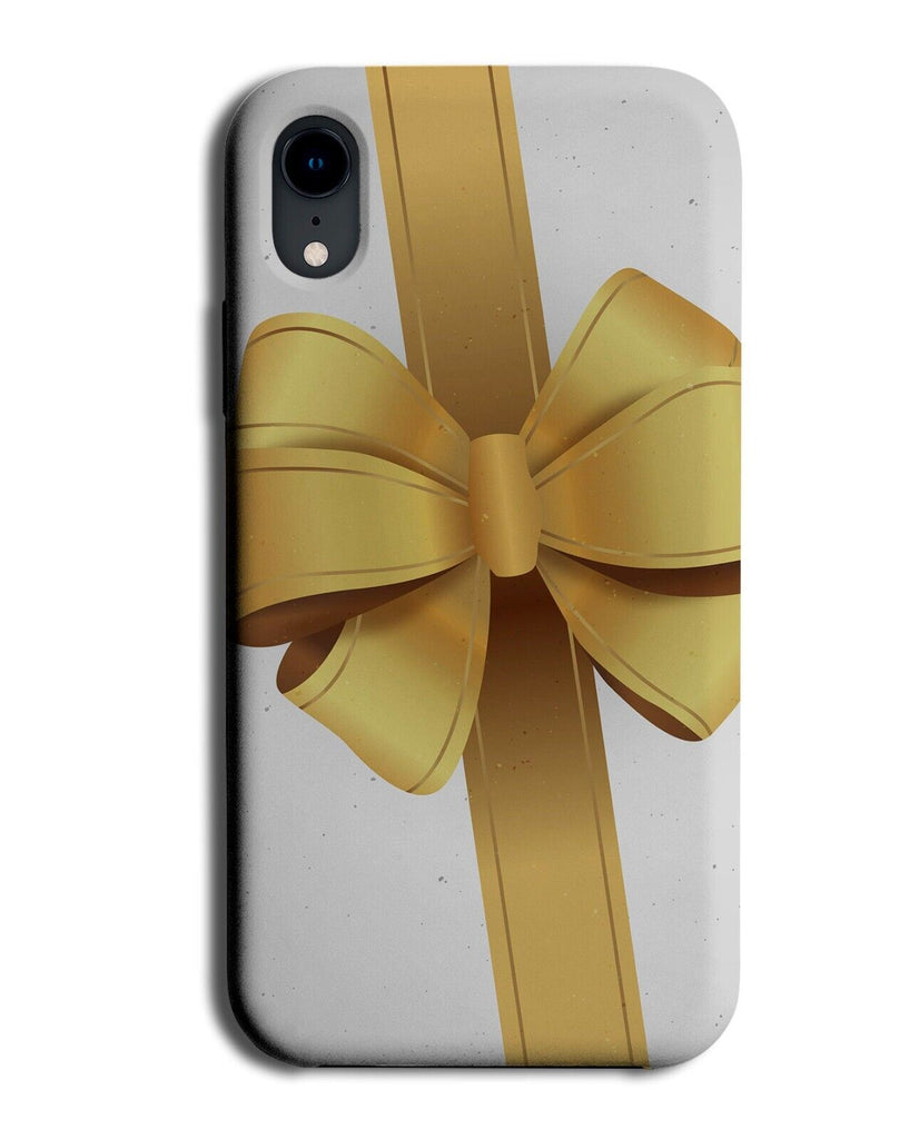 Golden Bow Present Design Phone Case Cover Bows Ribbon Ribbons Giftwrapped P824