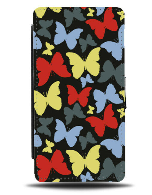 Fun Rainbow Butterfly Wings Flip Wallet Case Butterflies Multicoloured E925