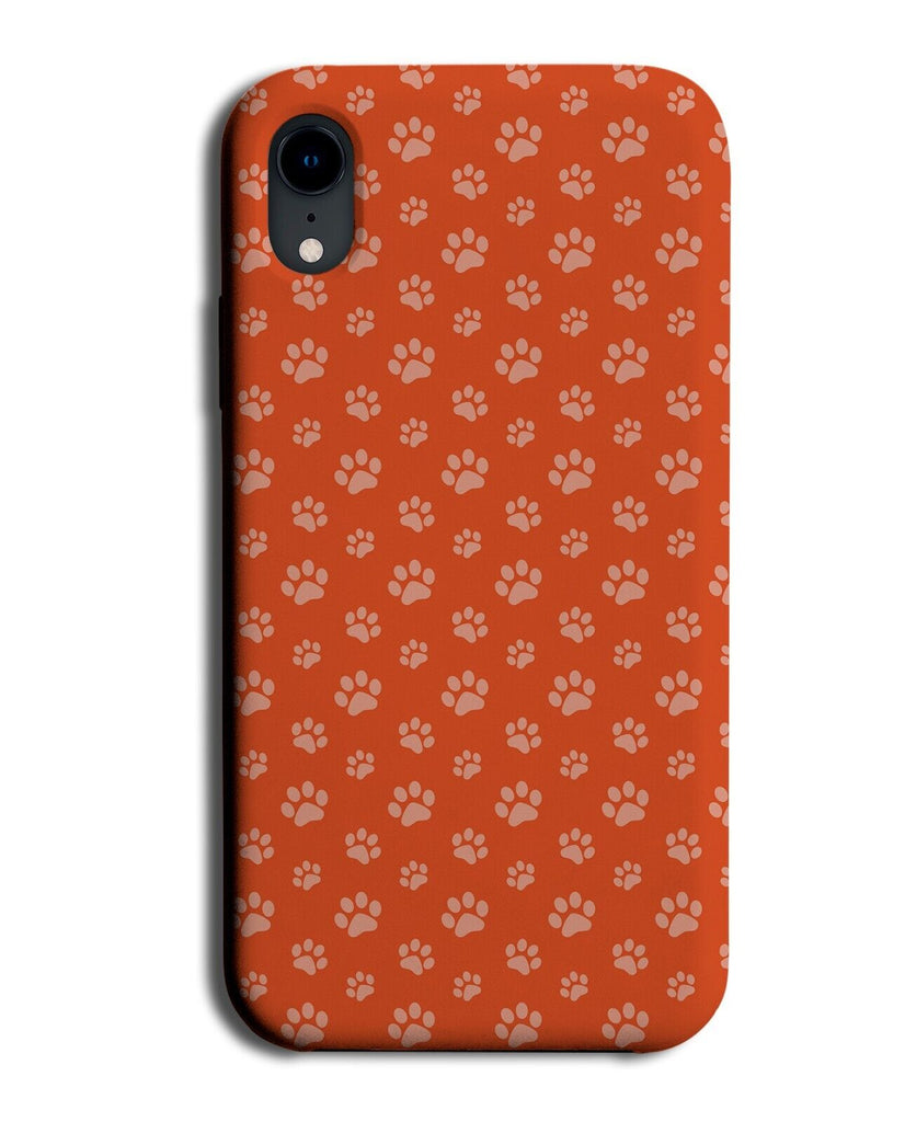 Orange Paw Print Phone Case Cover Paws Marks Shapes Dog Cat Dogs Cats Feet DF23