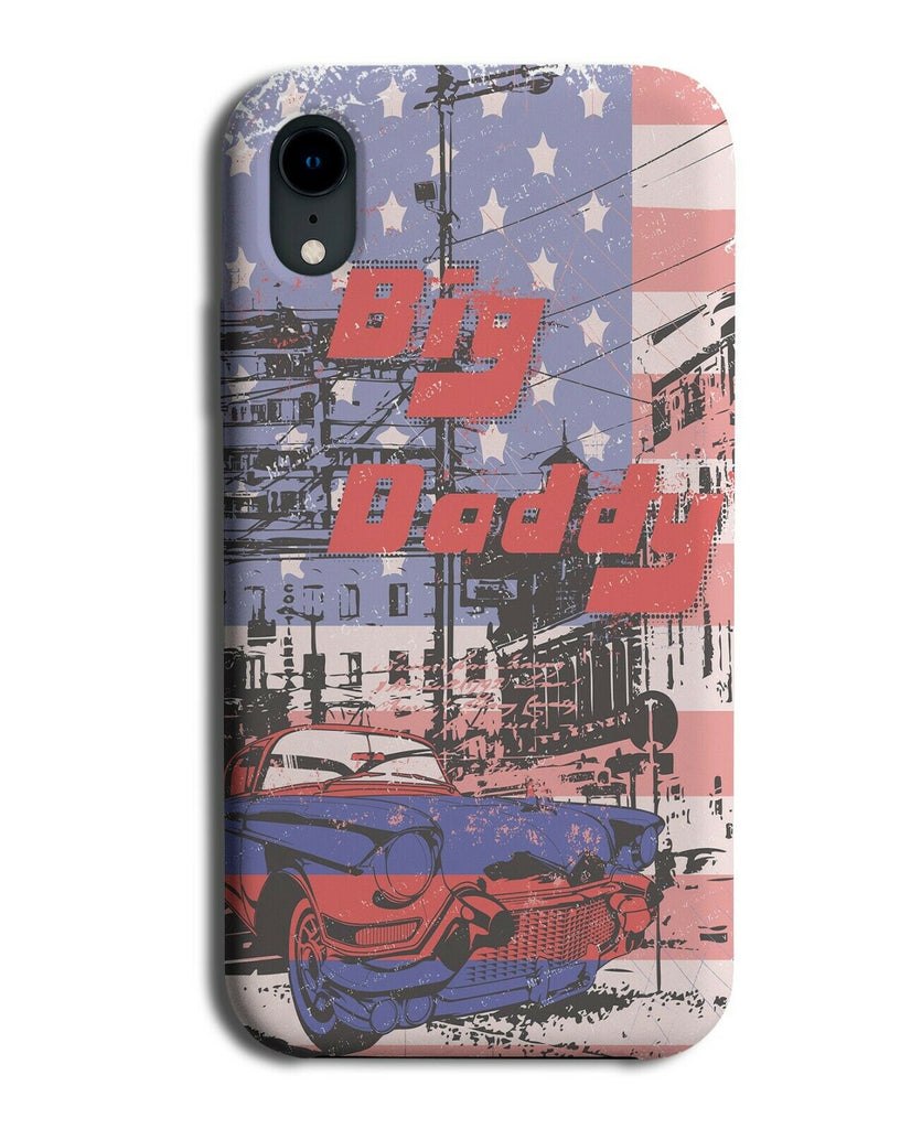 Vintage USA Caddilac Car Phone Case Cover America American Photo Flag Retro E133