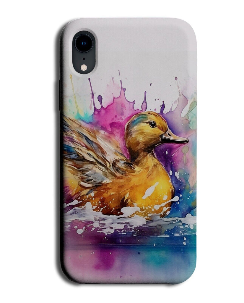 Colourful Water Rubber Duck Paint Splash Design Phone Case Cover Ducks CT94