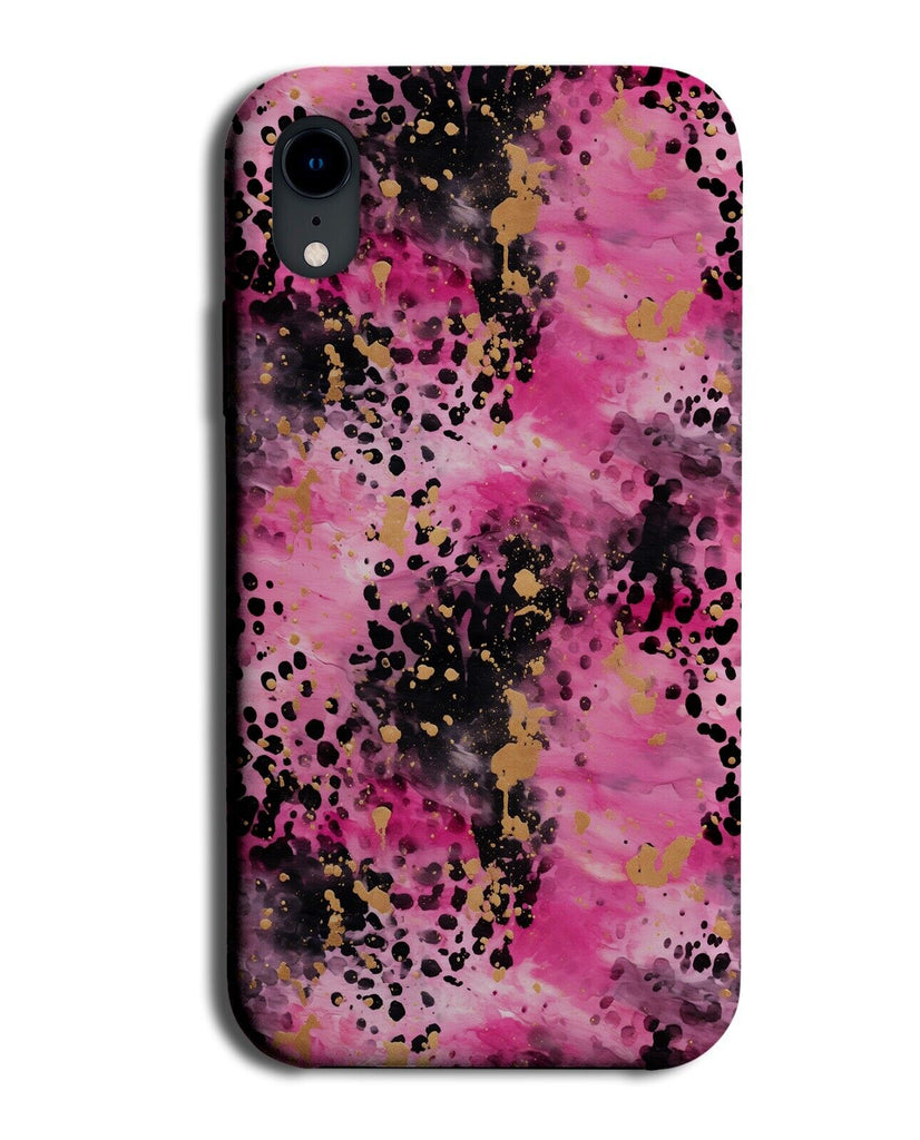 Hot Pink Stylish Leopard Print Phone Case Cover Spots Pattern Design Skin CJ83