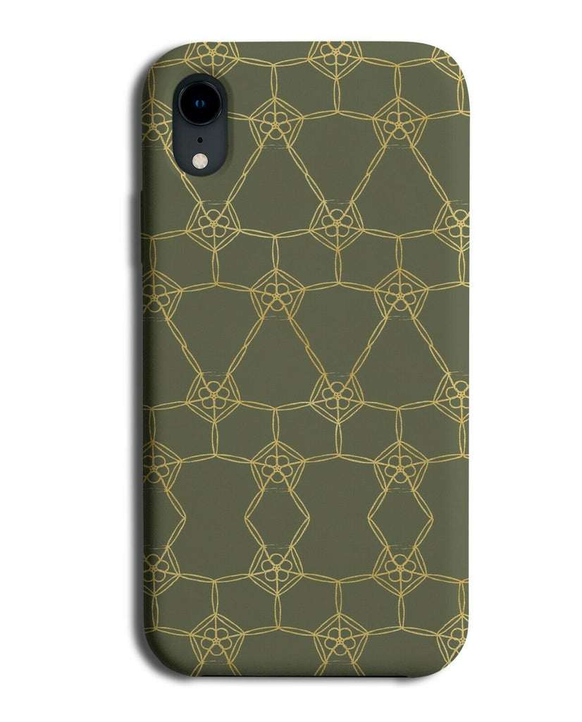 Dark Grey and Golden Triangles Lining Phone Case Cover Gold F893