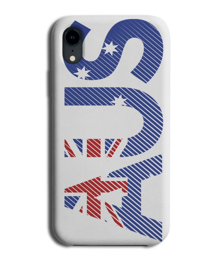 AUS Flag Word Phone Case Cover Australia Writing Wording Australia Design I983