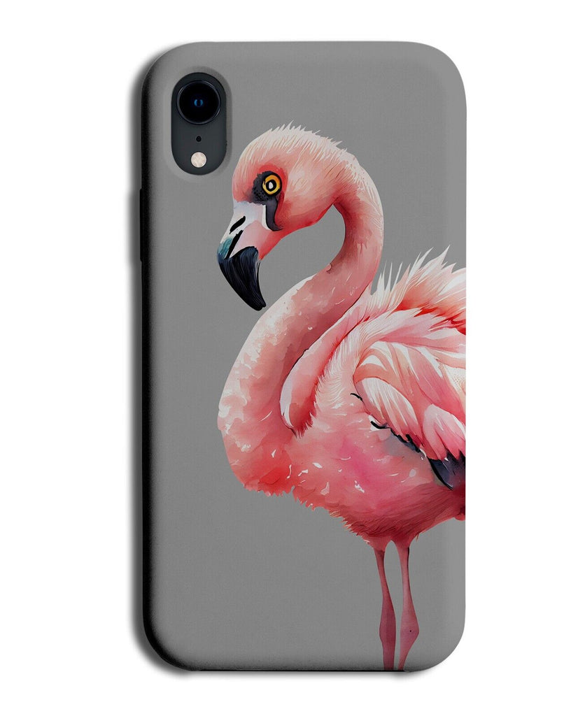 Fluffy Pink Flamingo Print Picture Phone Case Cover Happy Coloured Bird AD55