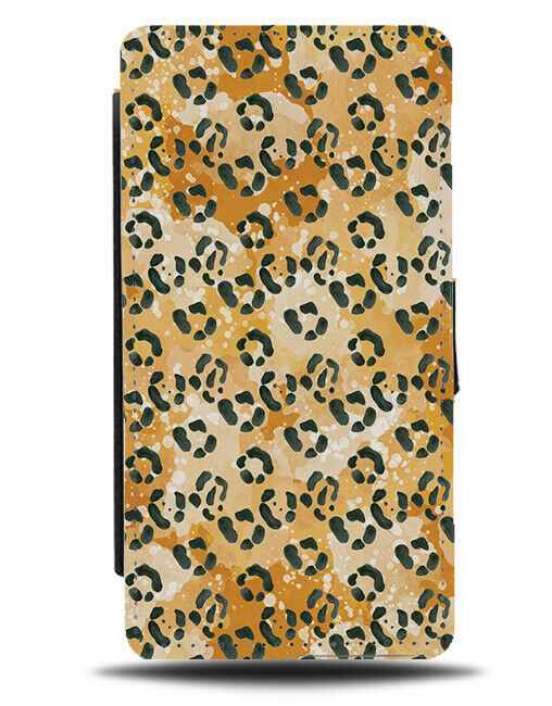 Exotic Tiger Print Flip Wallet Case Skin Pattern Leopard Spots Dots E721