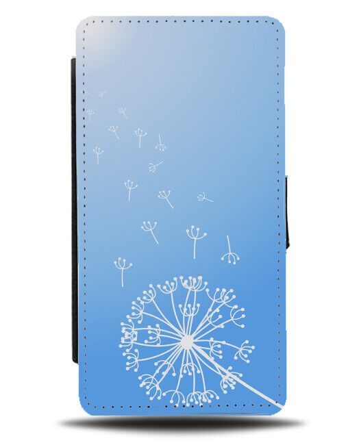 Windblown Dandelion Flower Flip Wallet Case Windy Wind Dandelions K881
