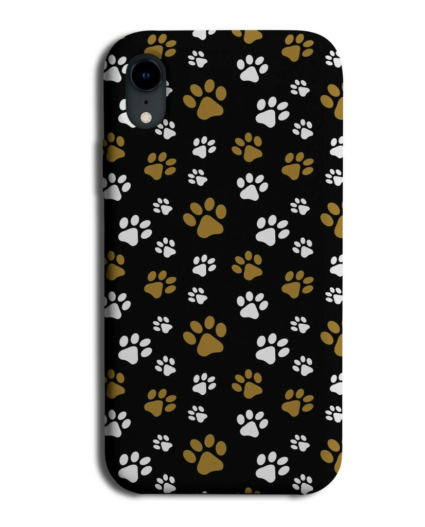 Brown and White Paw Print Phone Case Cover Paws Shapes Prints Pet G798